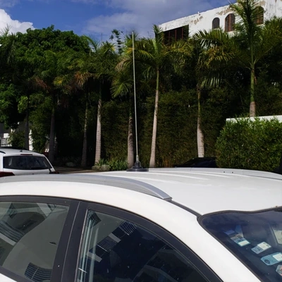 FM Antenna with Strong Magnetic Mount View From Above