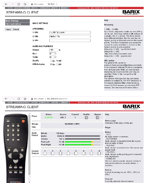 Barix Instreamer and Exstreamer STL Set View From Back