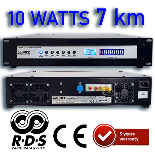 10W Professional FM Broadcast Transmitter. Overview