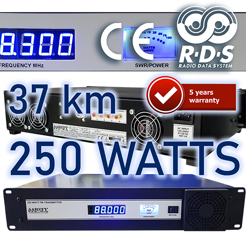 250W Professional FM Broadcast Transmitter. Overview