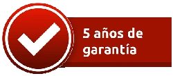 ¡5 años! Garantía