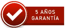 ¡5 años! Garantía