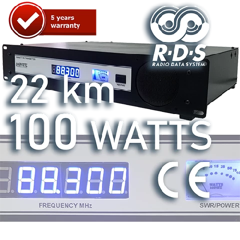 100W Professional FM Broadcast Transmitter. Overview