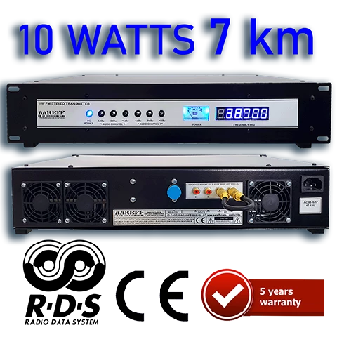 10W Professional FM Broadcast Transmitter. Overview