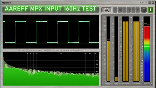 30W Professional FM Radio Transmitter MPX 160Hz Tilt Test with MPX Tool