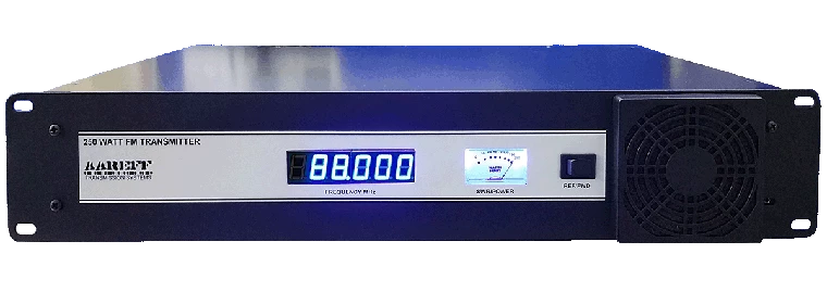 250W Professional FM Broadcast Transmitter. Front View