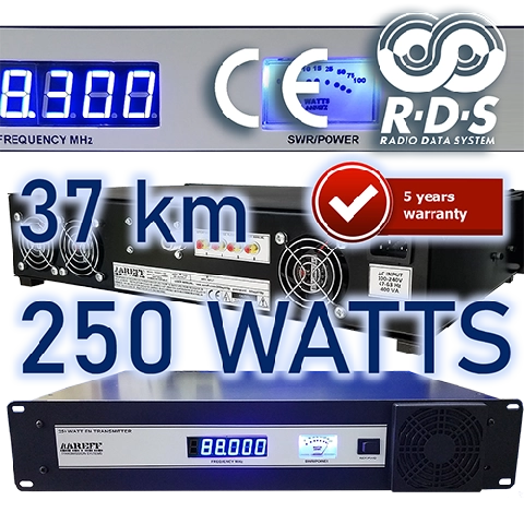 250W Professional FM Broadcast Transmitter. Overview