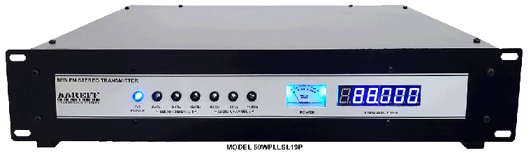 Transmisor de radiodifusión FM profesional 50W. Front View