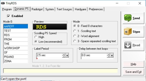 Aareff Tiny RDS Application Program