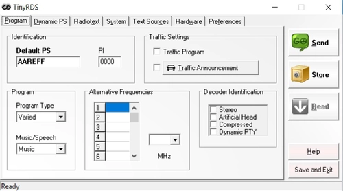 Aareff Tiny RDS Application Program