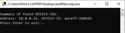 Dashboard CMD Terminal showing LAN IP Address