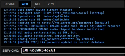 Dashboard Password Change