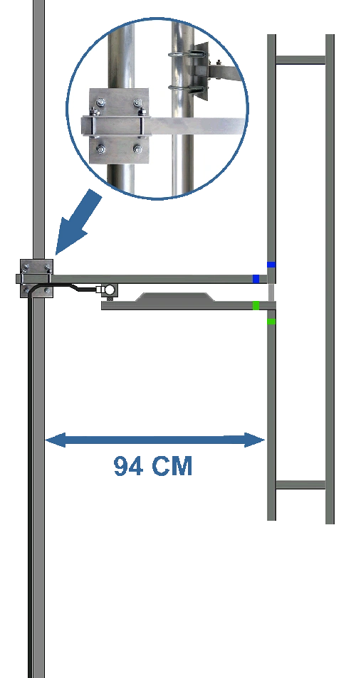FDA Aareff Folded Dipole Tower Mast Installation