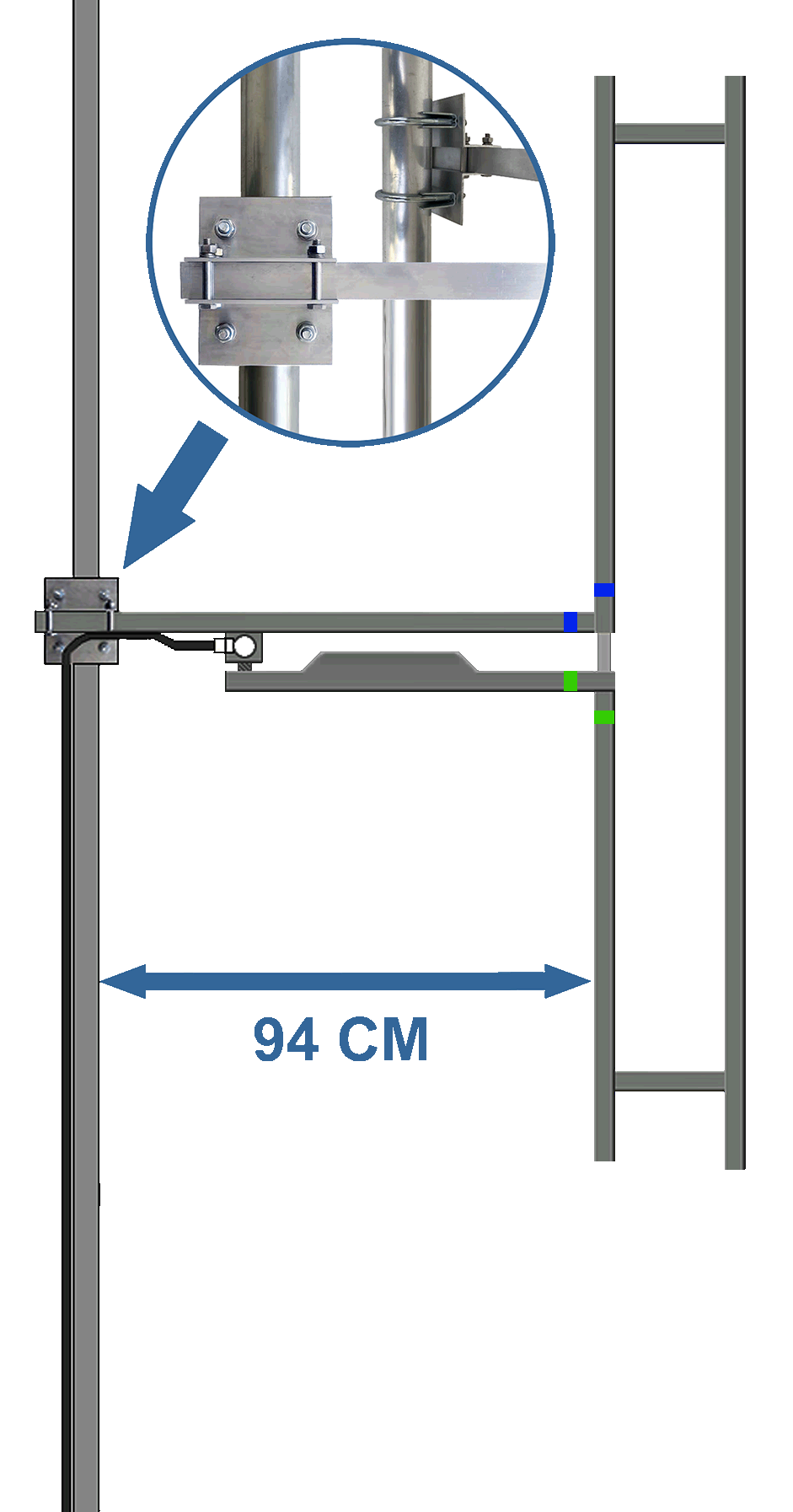 FDA Aareff Folded Dipole Tower Mast Installation