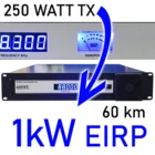 1kW eirp FM broadcasting system