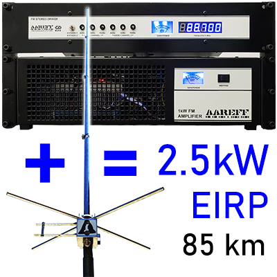 
2.5kW eirp sistema transmisor FM
