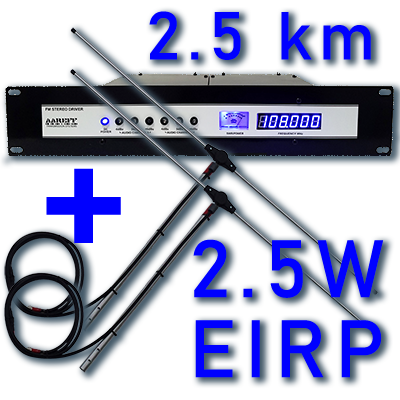 
2 vatios eirp sistema transmisor FM
