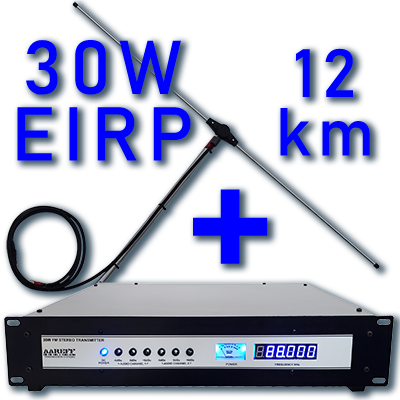  
30 vatios eirp sistema transmisor FM
