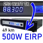 500 watt eirp FM broadcasting system