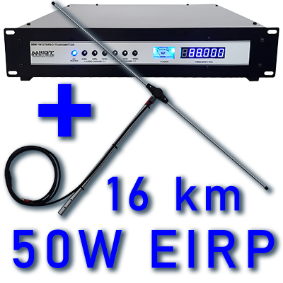  
50 vatios eirp sistema transmisor FM
