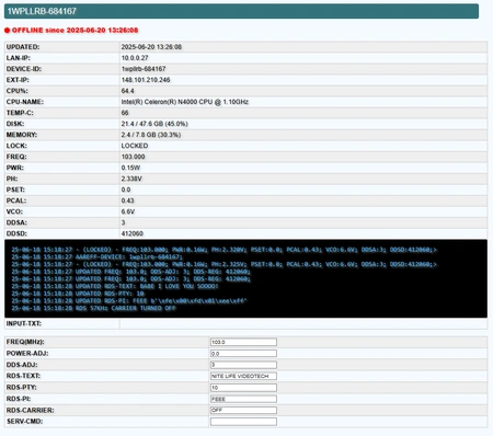 AAREFF Remote Control Web Interface