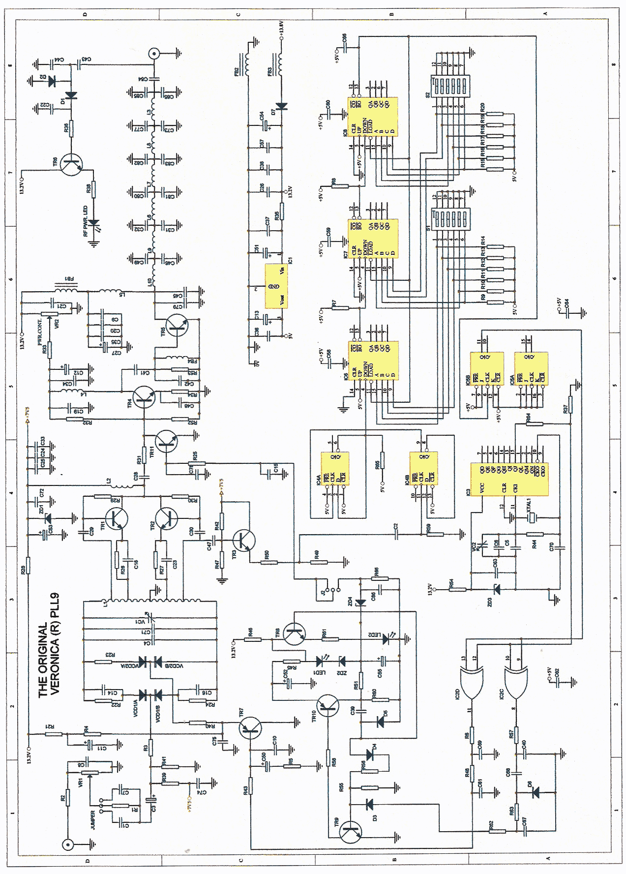 Veronica 1W PLL Schematic