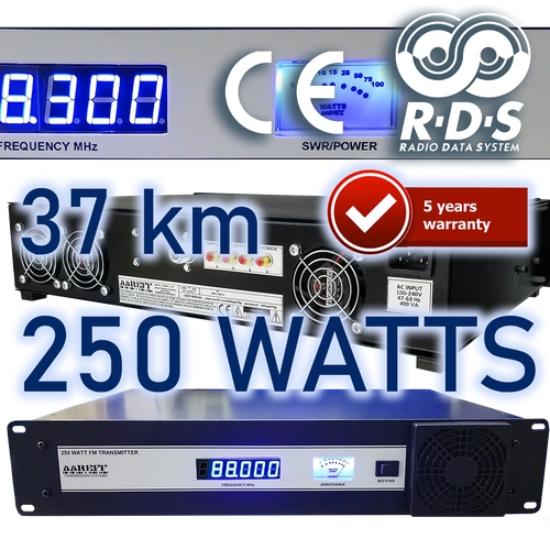 250W Professional FM Radio Transmitter. Overview